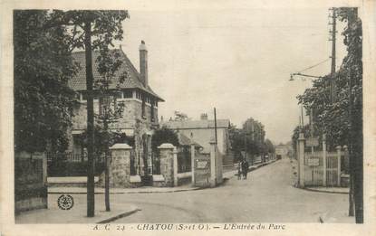 CPA FRANCE 78 " Chatou, L'entrée du parc".