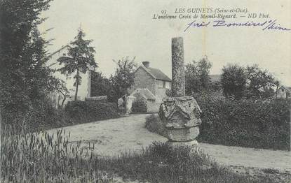 CPA FRANCE 78 "Les Guinets, L'ancienne croix de Mesnil Régnard".