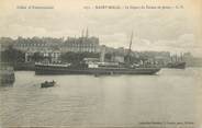 35 Ille Et Vilaine CPA FRANCE 35 "Saint Malo, le départ du bateau de Jersey"