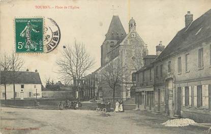 CPA FRANCE 27 " Tourny, Place de l'église".