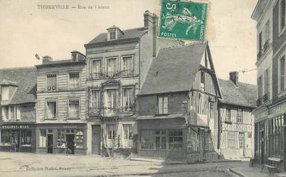 CPA FRANCE 27 " Thiberville, Rue de Lisieux".