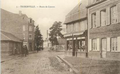 CPA FRANCE 27 " Thiberville, Route de Lisieux".