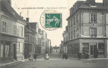 CPA FRANCE 27 " St André de l'Euré, Rue Grande".