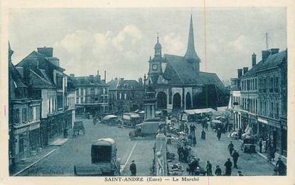 CPA FRANCE 27 " St André, Le marché".