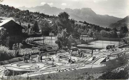 CPSM FRANCE 74 " St Gervais les Bains, Golf miniature et tennis, la Chaîne des Aravis".