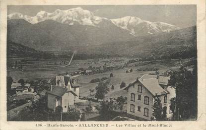 CPA FRANCE 74 " Sallanches, Les villas et le Mont Blanc'.