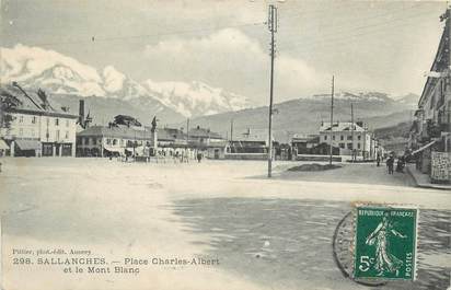 CPA FRANCE 74 " Sallanches, Place Charles Albert".