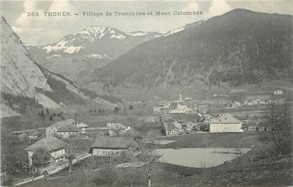 CPA FRANCE 74 " Thônes, Village de Tronchine et Mont Colomban".