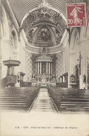 CPA FRANCE 74 "Viuz en Sallaz, Intérieur de l'église".