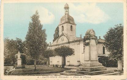 CPA FRANCE 33 "Saint Selve, Place de l'Eglise"