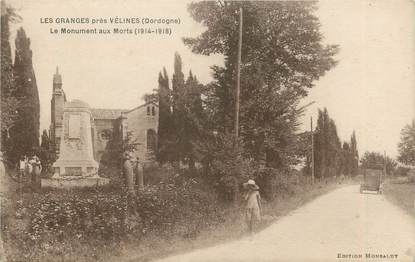 CPA FRANCE 24 " Les Granges près Vélines, Le monument aux morts".