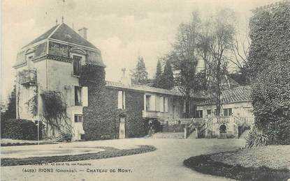 CPA FRANCE 33 "Rions, Chateau de Mony"
