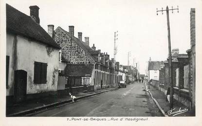 CPSM FRANCE 62 " Pont de Briques, Rue d'Hesdigneuil".