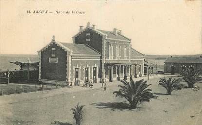 CPA ALGERIE "Arzew, place de la gare"