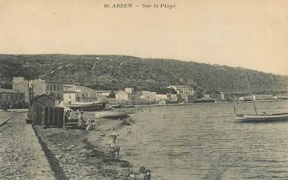 CPA ALGERIE "Arzew, sur la plage"