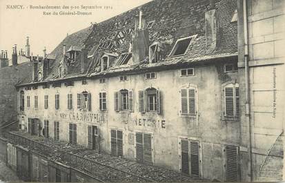 CPA FRANCE 54 "Nancy, Bombardement des 09 et 10 septembre 1914 rue du Général Drouot".