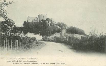 CPA FRANCE 33 "Langoiran près Bordeaux, ruines de l'ancien chateau"