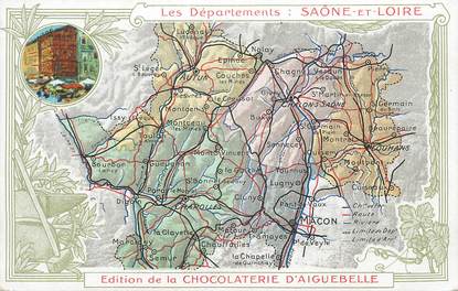 CPA FRANCE 71 " Saône et Loire, Publicité sur la Chocolaterie d'Aiguebelle".