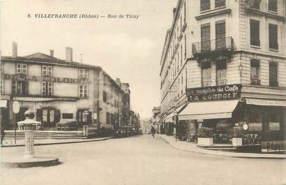 CPA FRANCE 69 " Villefranche, Rue de Thizy".