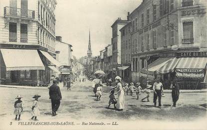 CPA FRANCE 69 " Villefranche, Rue Nationale".