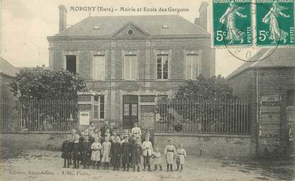 CPA FRANCE 27 " Morgny, Mairie et école des garçons".