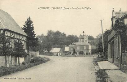 CPA FRANCE 27 " Montreuil L'Argillé, Carrefour de l'église".