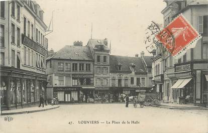 CPA FRANCE 27 " Louviers, La place de la halle".