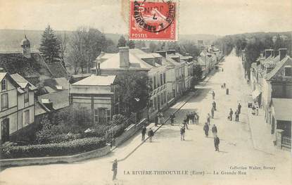 CPA FRANCE 27 "La Rivière - Thibouville, La Grande rue".