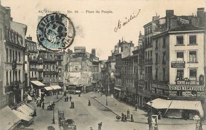 CPA FRANCE 42 " St Etienne, Place du Peuple".