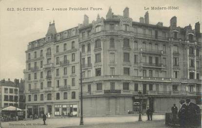 CPA FRANCE 42 " St Etienne, Avenue du Président Faure, Le Modern Hôtel".