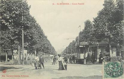 CPA FRANCE 42 " St Etienne, Cours Fauriel".