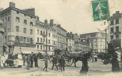 CPA FRANCE 42 " St Etienne, Place du Peuple".