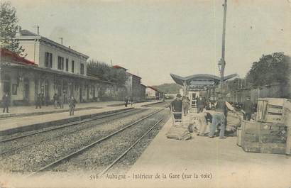 CPA FRANCE 13 "Aubagne, Intérieur de la gare".