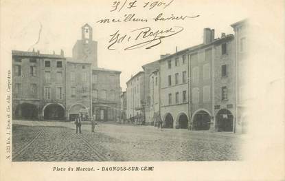 CPA FRANCE 30 "Bagnols sur Cèze, Place du Marché"