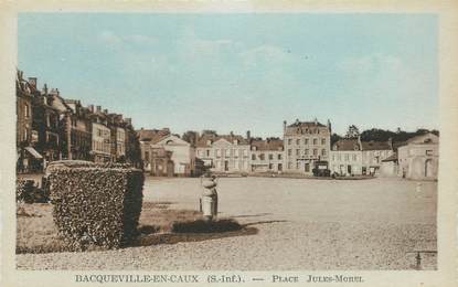 CPA FRANCE 76 "Bacqueville en Caux, Place Jules Morel".