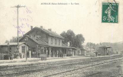 CPA FRANCE 76 "Aumale, La gare".