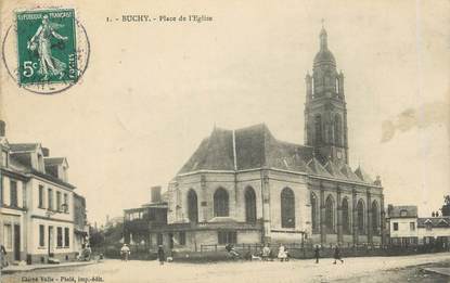 CPA FRANCE 76 "Buchy, Place de l'église".