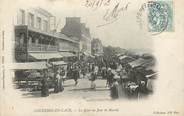 76 Seine Maritime CPA FRANCE 76 "Caudebec en Caux, Le quai un jour de marché".