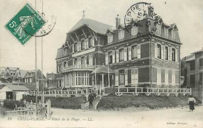 CPA FRANCE 76 " Criel plage, Hôtel de la plage".