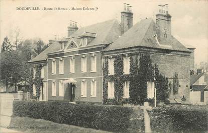 CPA FRANCE 76 " Doudeville, Route de Rouen, Maison Delanos".