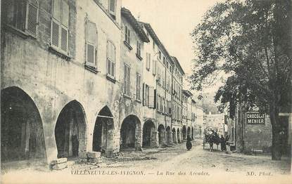 CPA FRANCE 30 "Villeneuve les Avignon, la rue des Arcades"