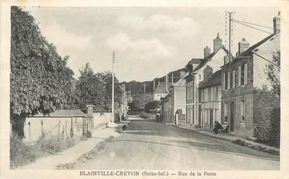 CPA FRANCE 76 " Blainville - Crevon, Rue de la poste".