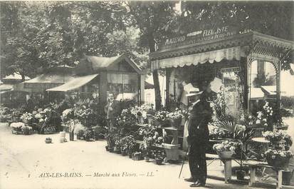 CPA FRANCE 73 " Aix les Bains, Marché aux fleurs".