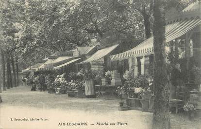 CPA FRANCE 73 " Aix les Bains, Le marché aux fleurs".