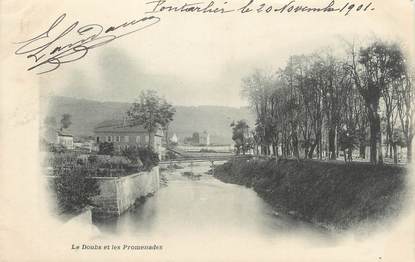 CPA FRANCE 25 " Portalier, Le Doubs et les promenades".