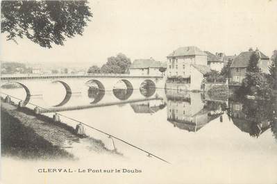 CPA FRANCE 25 " Clerval, Le pont sur le Doubs".