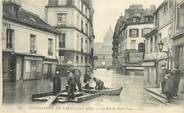 75 Pari CPA FRANCE 75005 "Paris, 1910, Inondations, La rue du Haut Pavé"