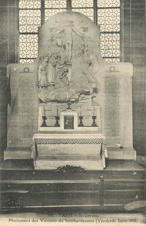 CPA FRANCE 75004 "Paris, Saint Gervais, monument des Victimes du bombardement"