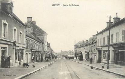 CPA FRANCE 14 " Littry, Route de Balleroy".