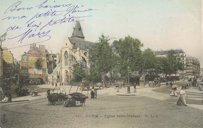 CPA FRANCE 75005 "Paris, Eglise Saint Médard"